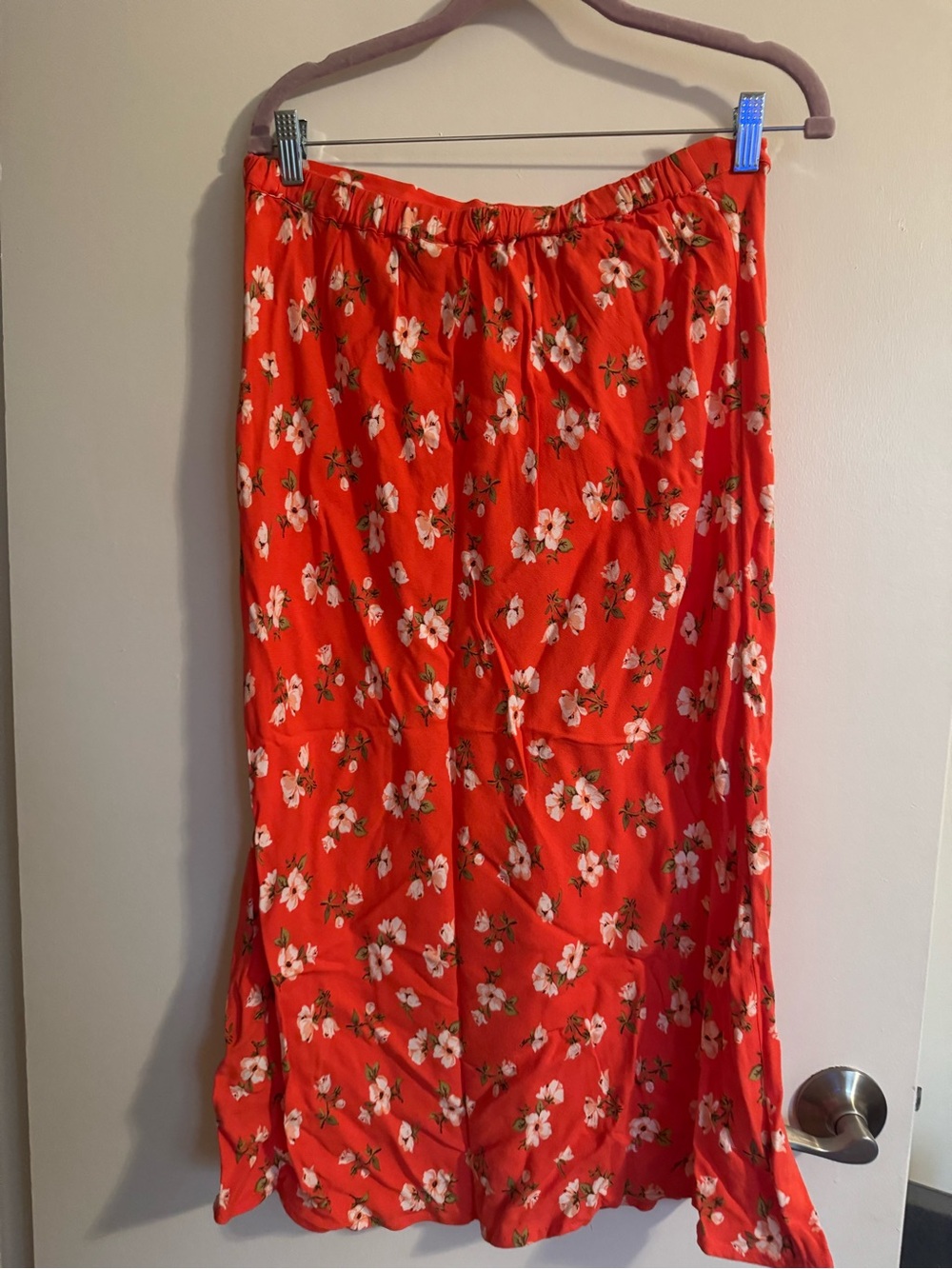 Old Navy Crepe A-Line Midi Skirt